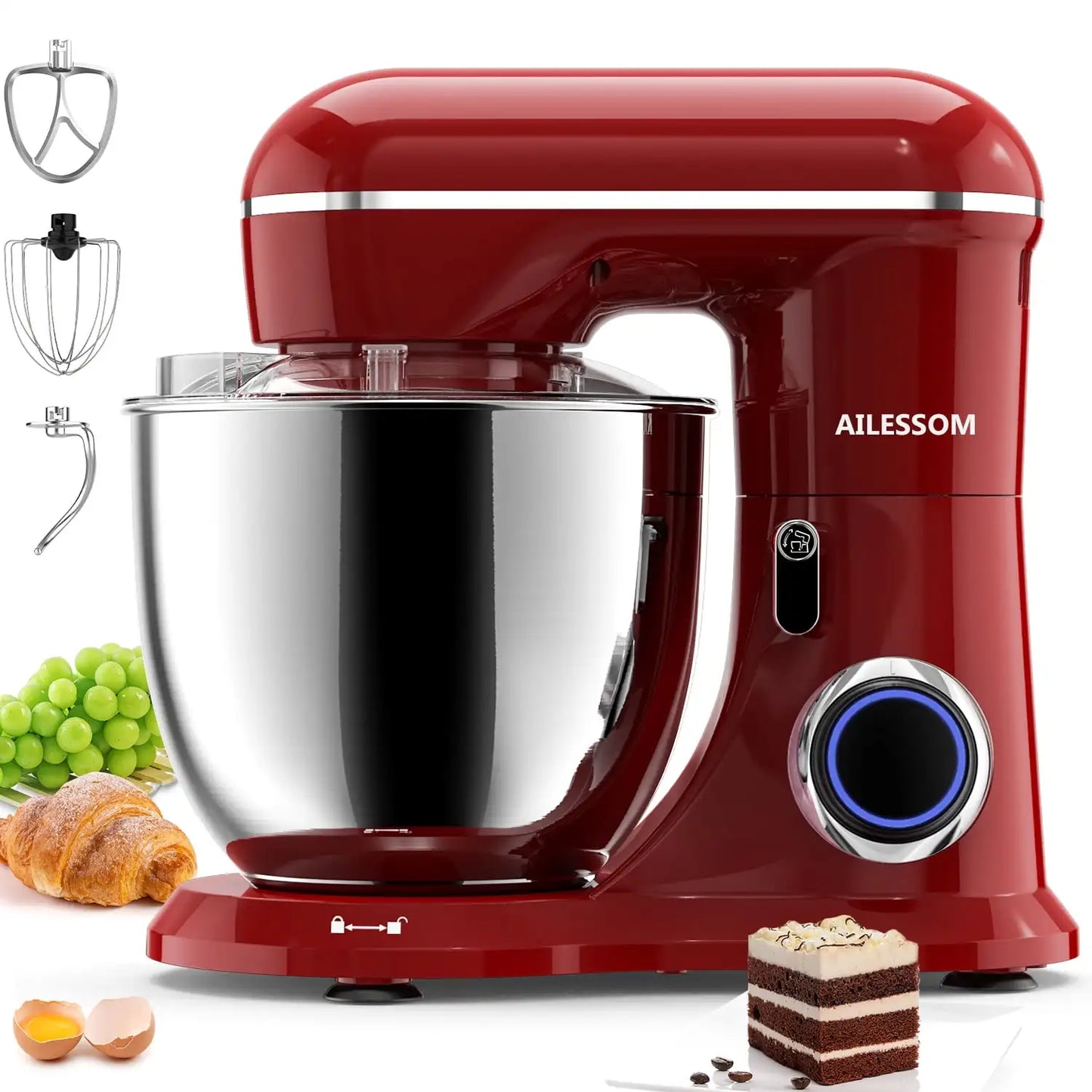 Haoyunma Stand Mixer 10 Speed Tilt Head Kitchen Mixer