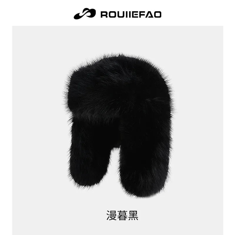 Zhejiang Imitation Mink Fur Bomber Hat Unisex Winter