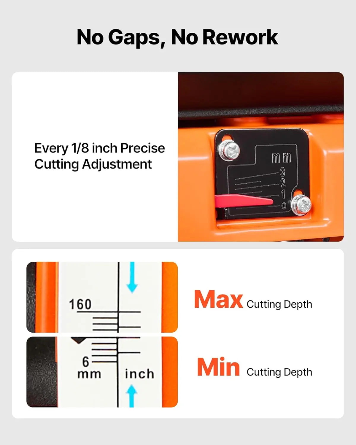 XMSJ Thickness Planer Benchtop Power Tool Dual Rollers 23500RPM