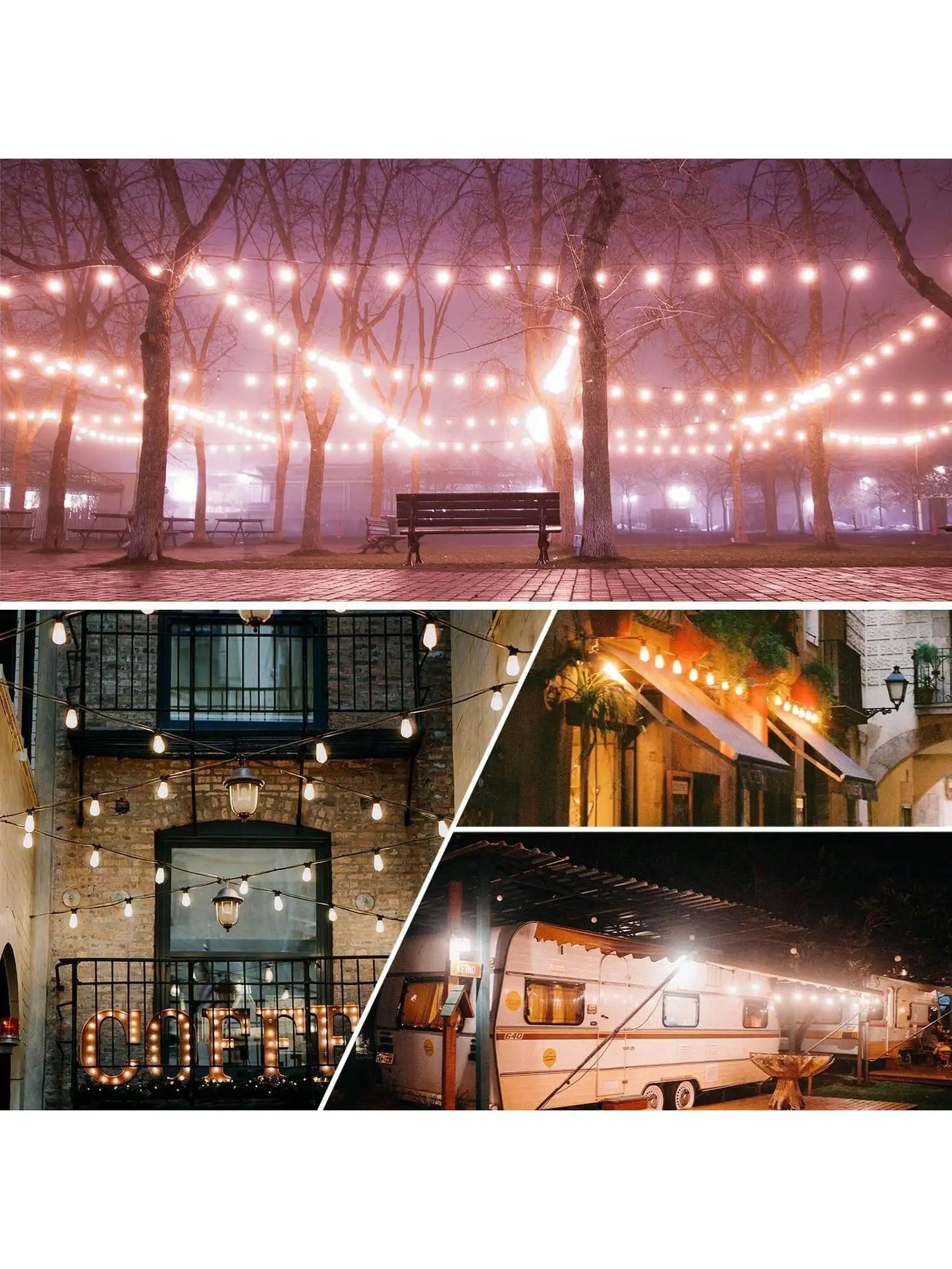 TJOY Dimmable Outdoor LED String Lights With Remote