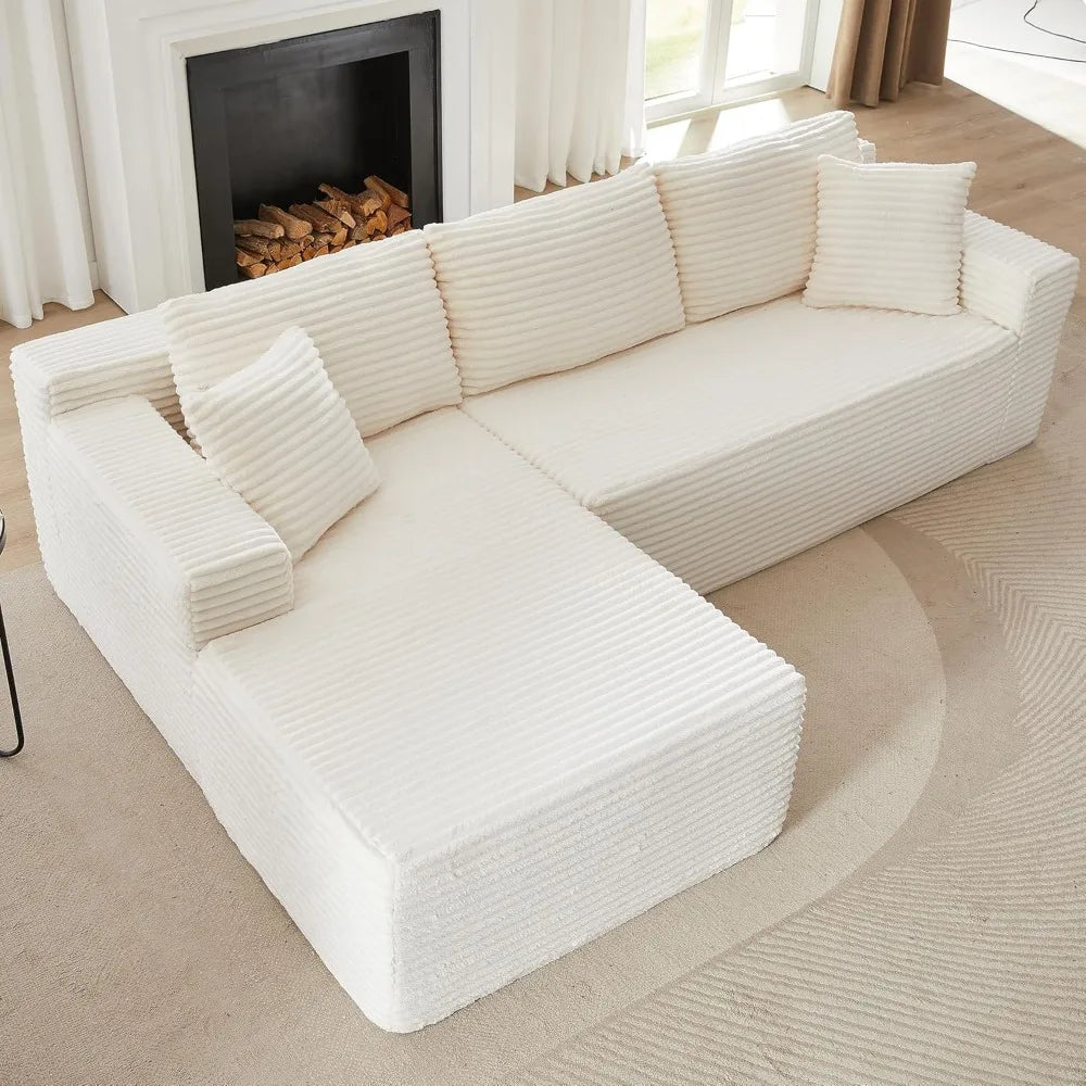 DAFIFY Boneless Sectional Couch With L Shaped Chaise