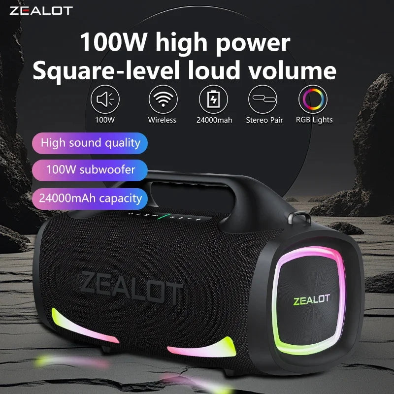 Zealot S79 100W Wireless Outdoor Speaker HiFi Subwoofer