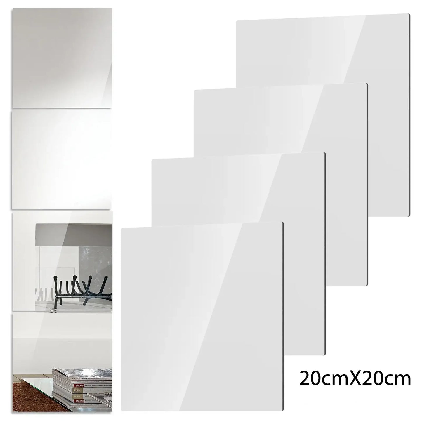 Hign Concerned Acrylic Mirror Tiles Adhesive Stickers