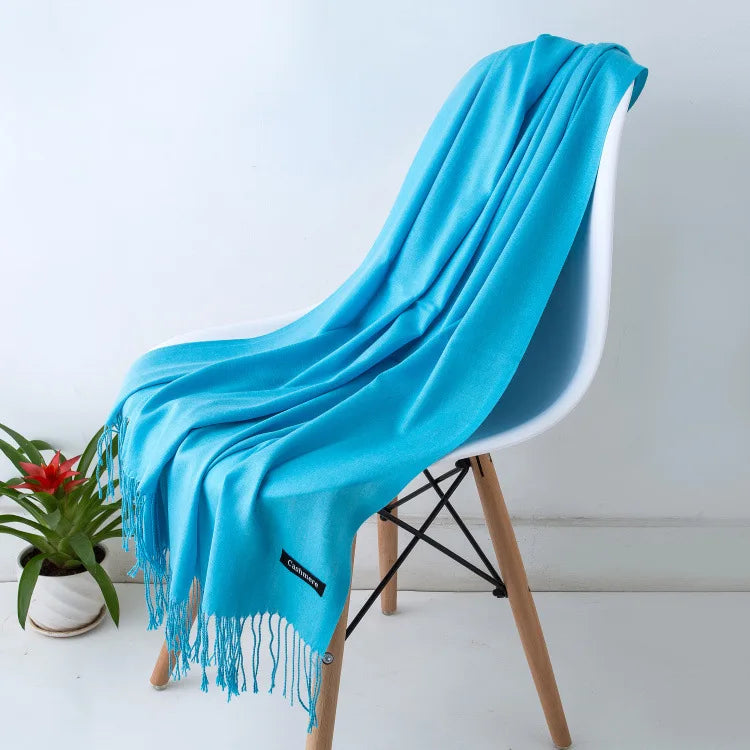Sanmaihuacn Pashmina Scarf Cashmere Feel Headscarf Winter
