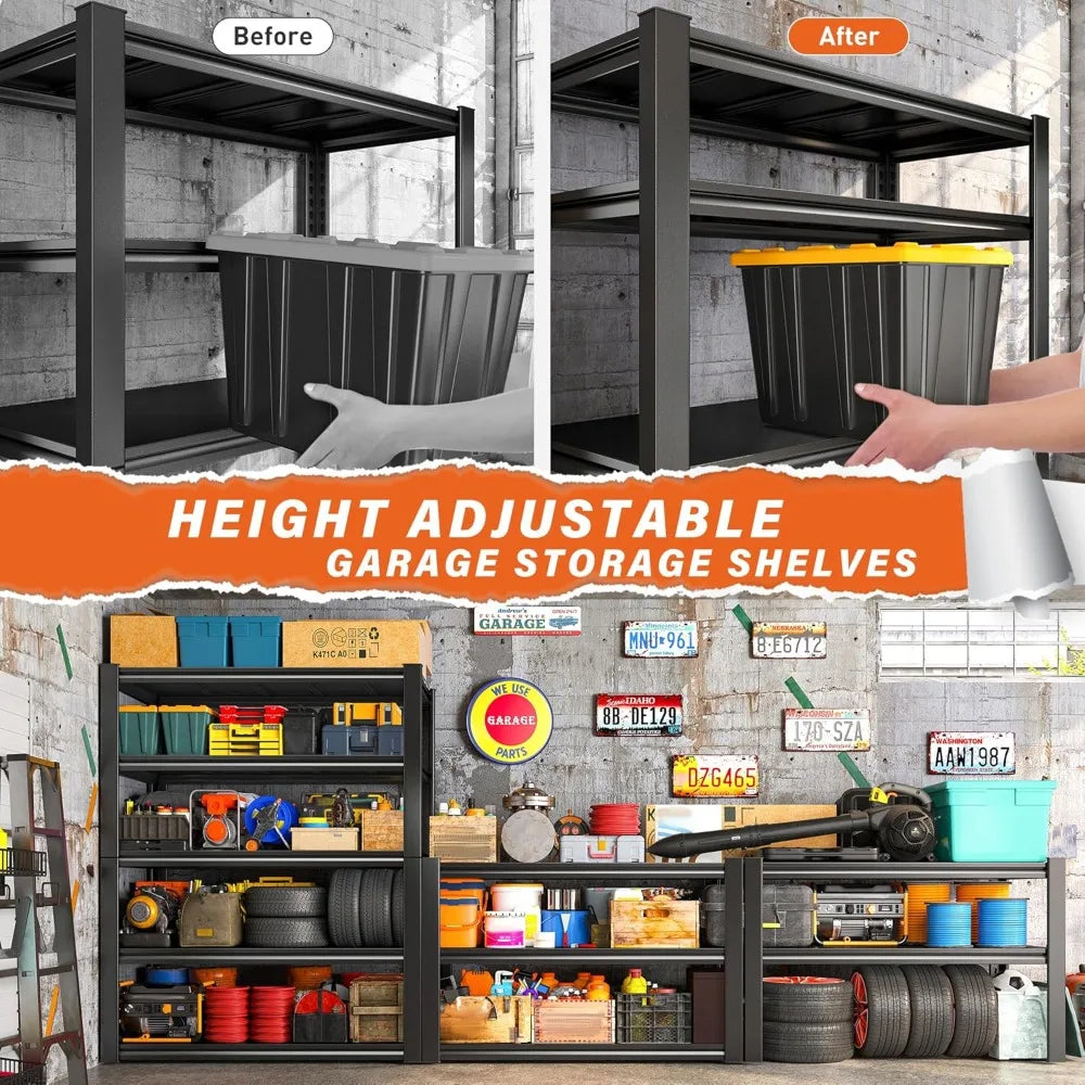Heavy Duty Garage Shelving System 2500 Pound Capacity