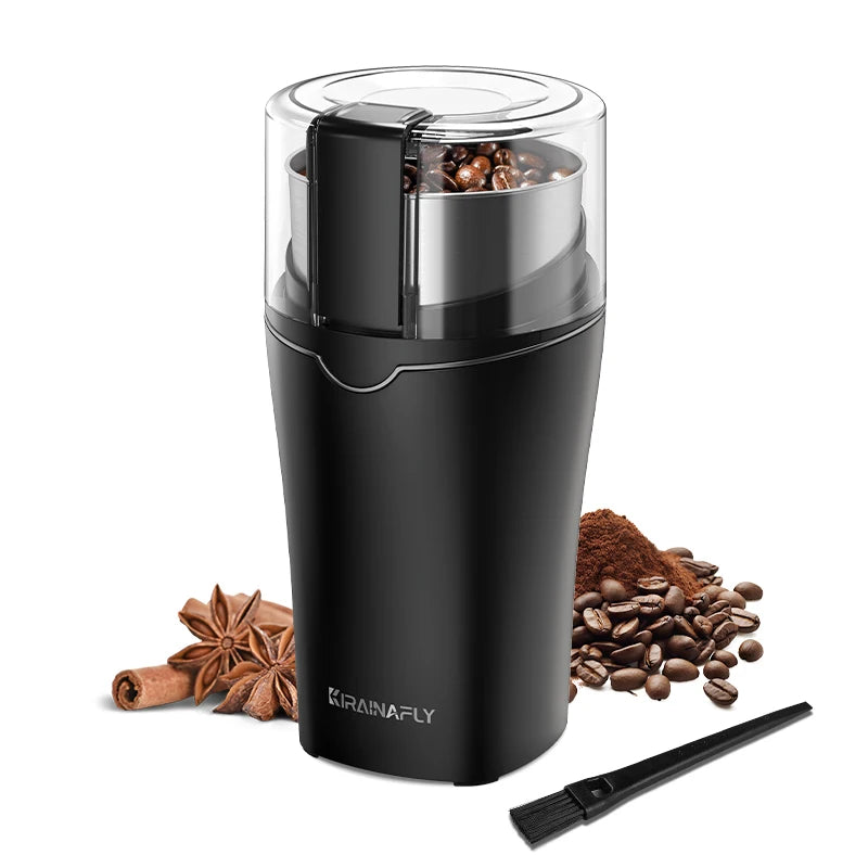 KIRAINAFLY Electric Coffee Grinder 300W With Removable Stainless Steel Cup