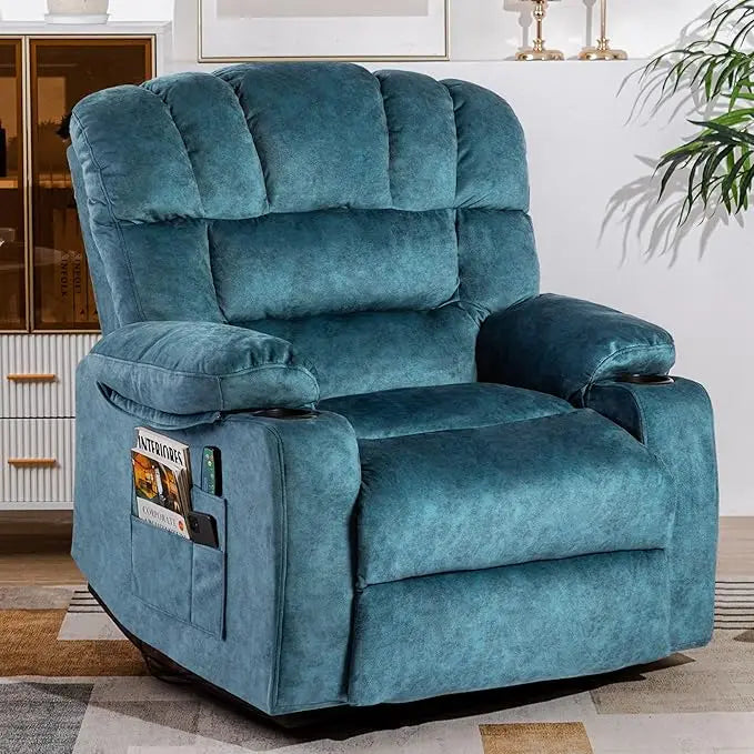 Modern Ergonomic Recliner Chair Lounge Sofa Cup Holders