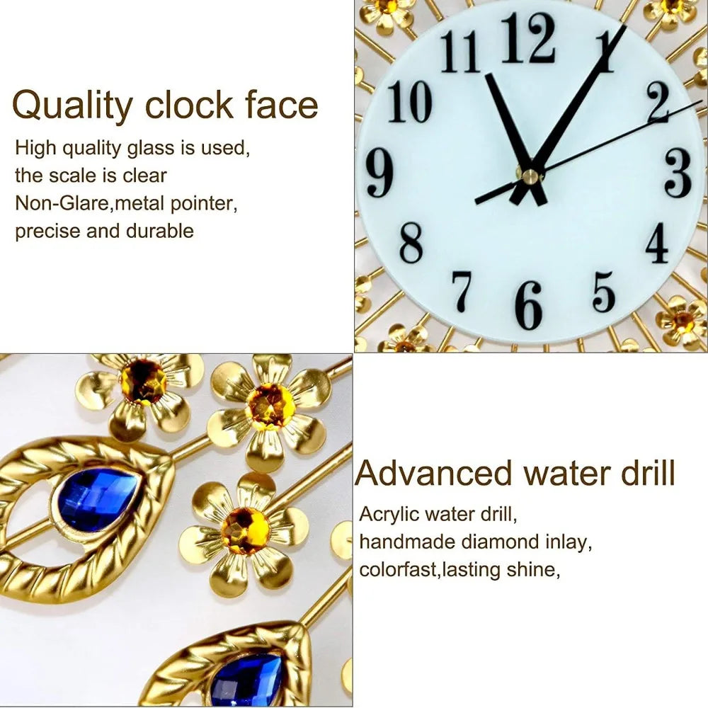 Hign Concerned Chemical Crystal Wall Clock Elegant Design