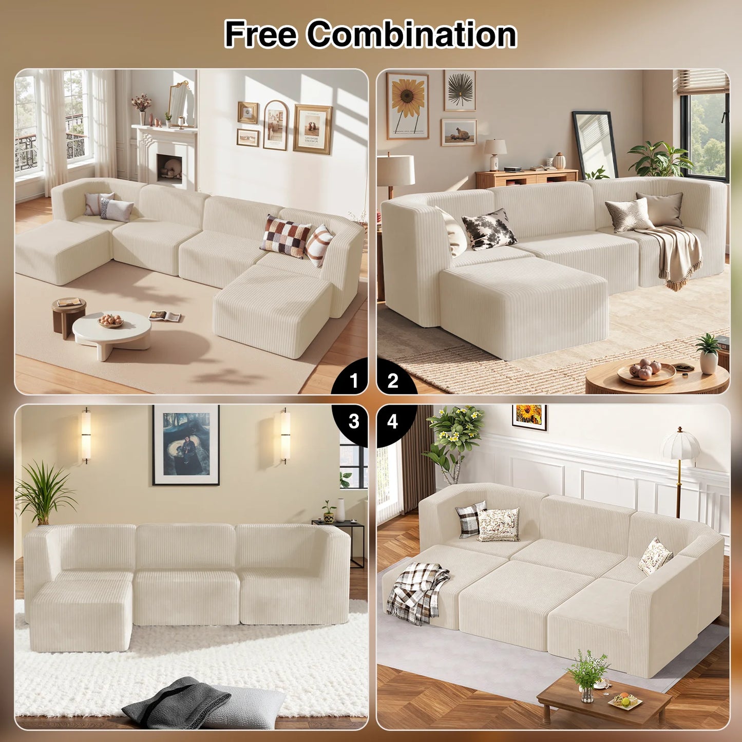 Gaildon Corduroy Sofa Lounge Chair With Removable Footrest