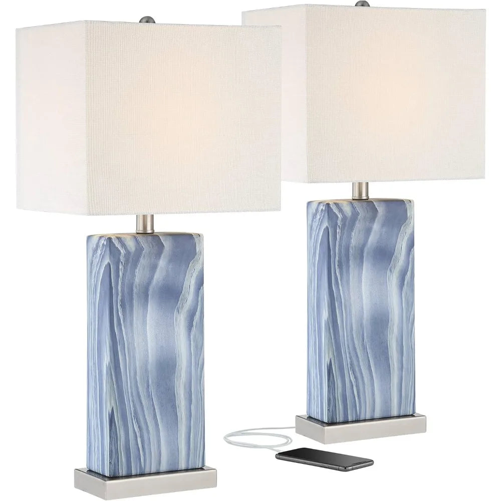Hign-concerned Connie Modern Table Lamps With USB Ports