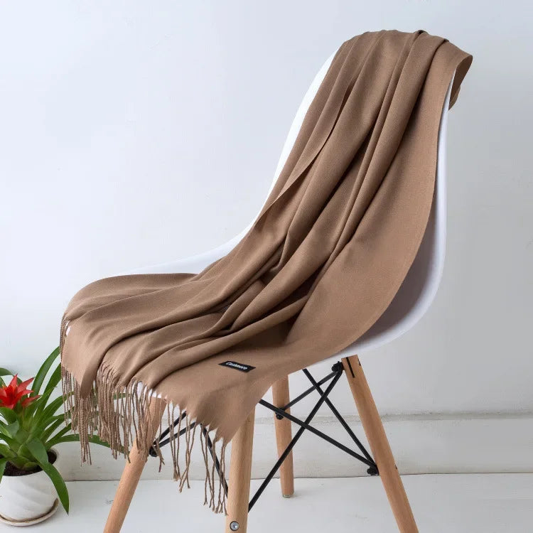 Sanmaihuacn Pashmina Scarf Cashmere Feel Headscarf Winter