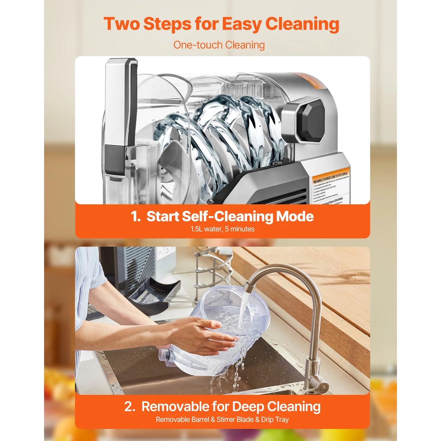 SucceBuy Slushie Machine Self Cleaning Frozen Margaritas