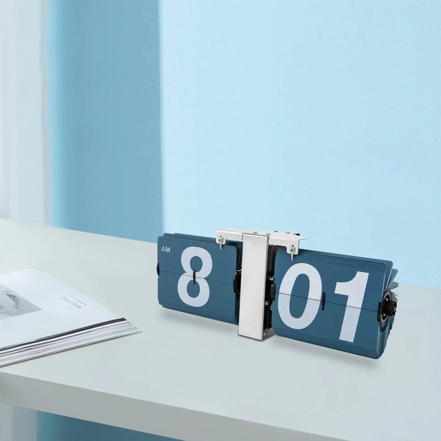 Flip Clock, Retro Flip Clock, Wall Clock, Tabletop Flip Clock, Battery Operated, Digital Display Screen, Wall-Mounted/Table-Top,