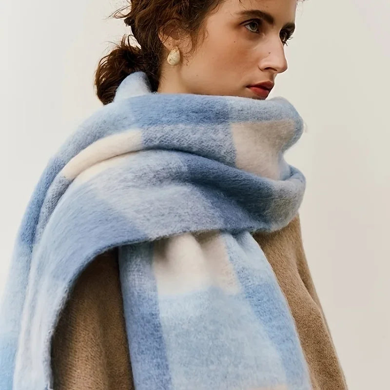SENAIFEICN Winter Thick Warm Scarf Women Polyester Shawl
