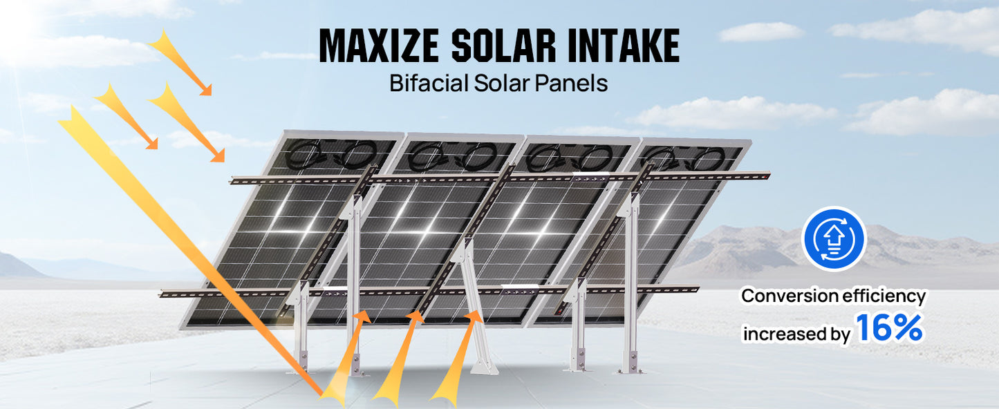 ECO-WORTHY Upgraded Solar Ground Mount Brackets Kit For 4x200W Or 3x300W Panels