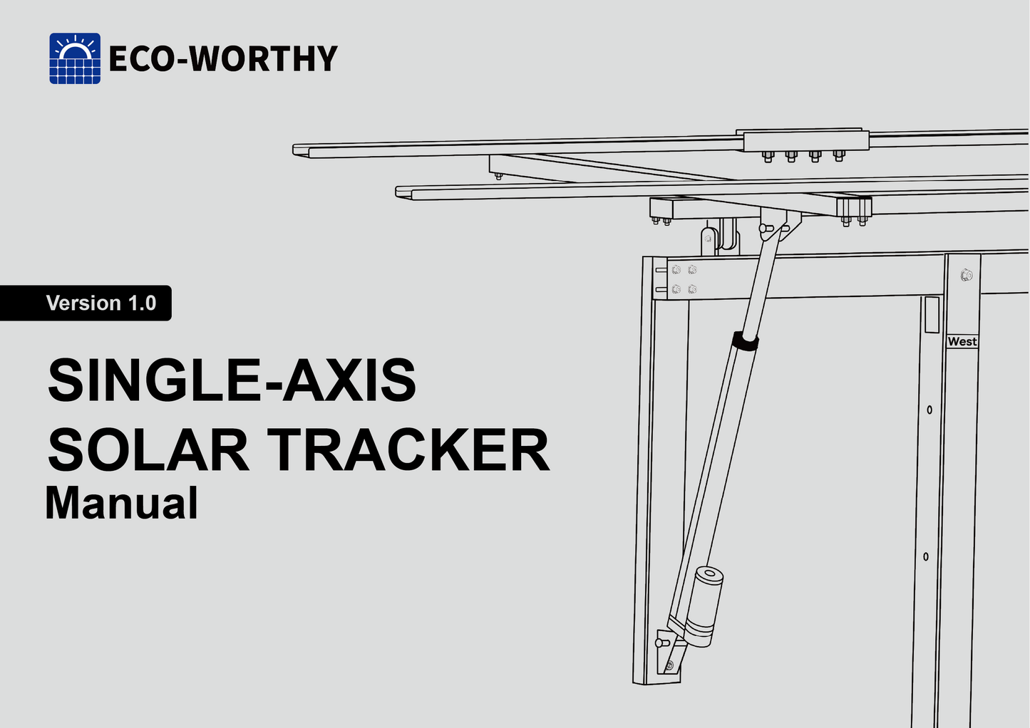 ECO-WORTHY Solar Panel Single Axis Tracking System With Controller
