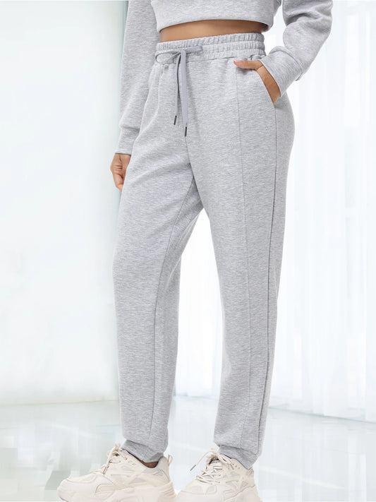 Womens Jogger Pants With Pockets High Waisted Lounge Wear