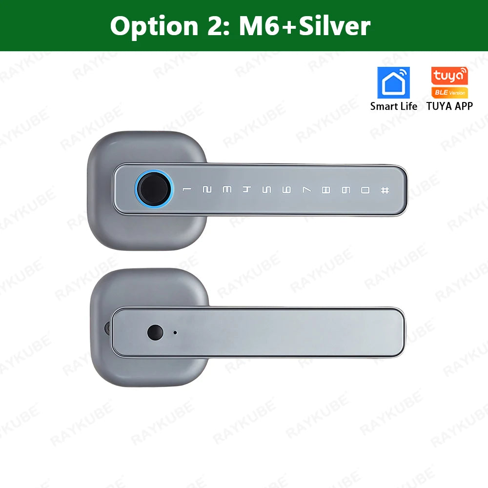 RAYKUBE M6 Tuya Bluetooth Fingerprint Door Lock With Keypad