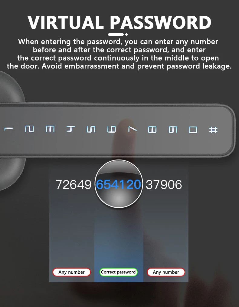 RAYKUBE M6 Tuya Bluetooth Fingerprint Door Lock With Keypad