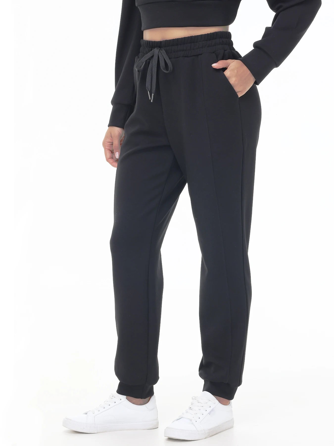 Womens Jogger Pants With Pockets High Waisted Lounge Wear
