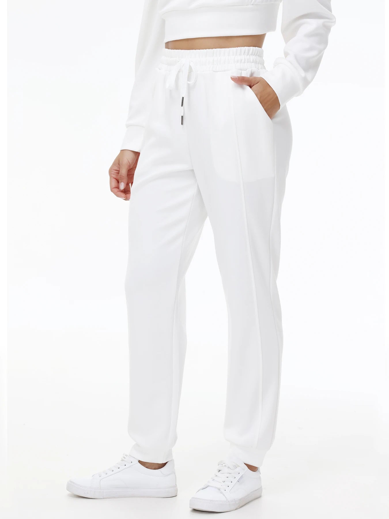 Womens Jogger Pants With Pockets High Waisted Lounge Wear