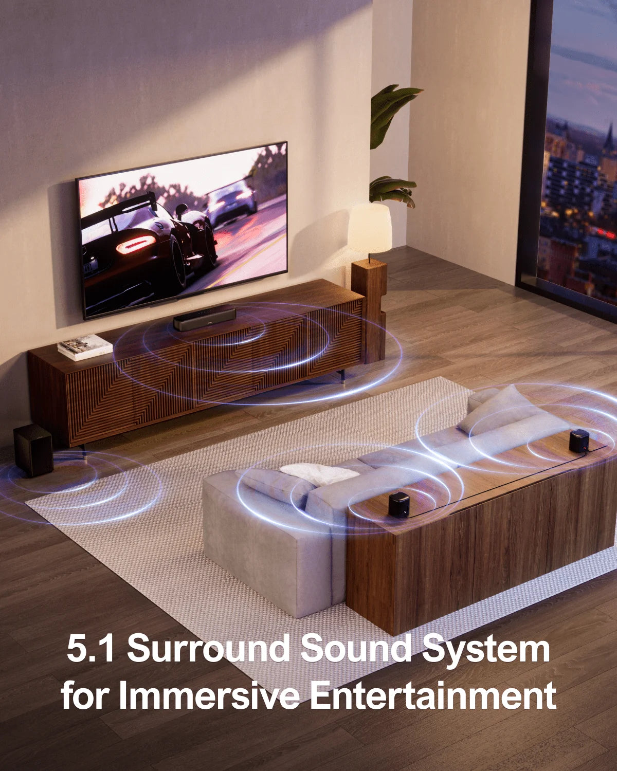 ULTIMEA Five One Virtual Surround Sound Bar For Smart TV
