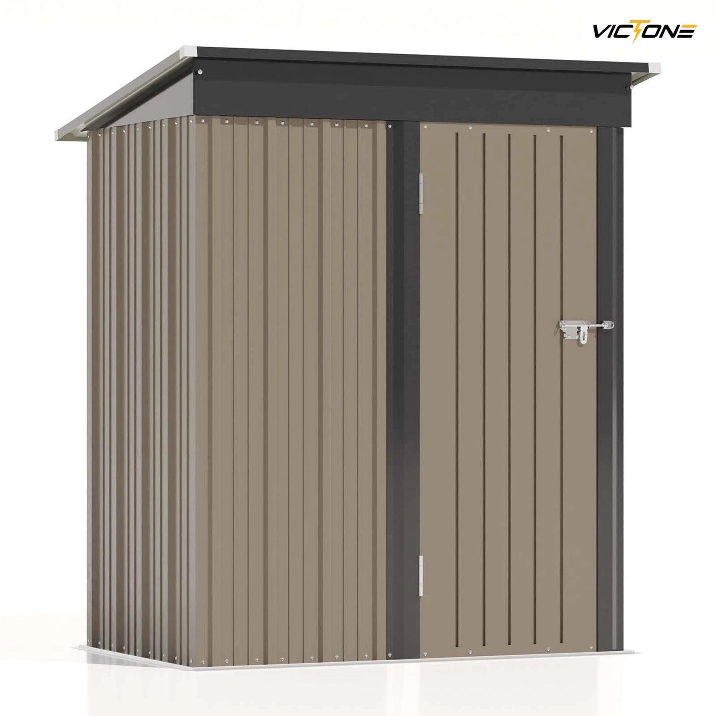 Victone Outdoor Storage Shed With Sloping Roof Lockable Door