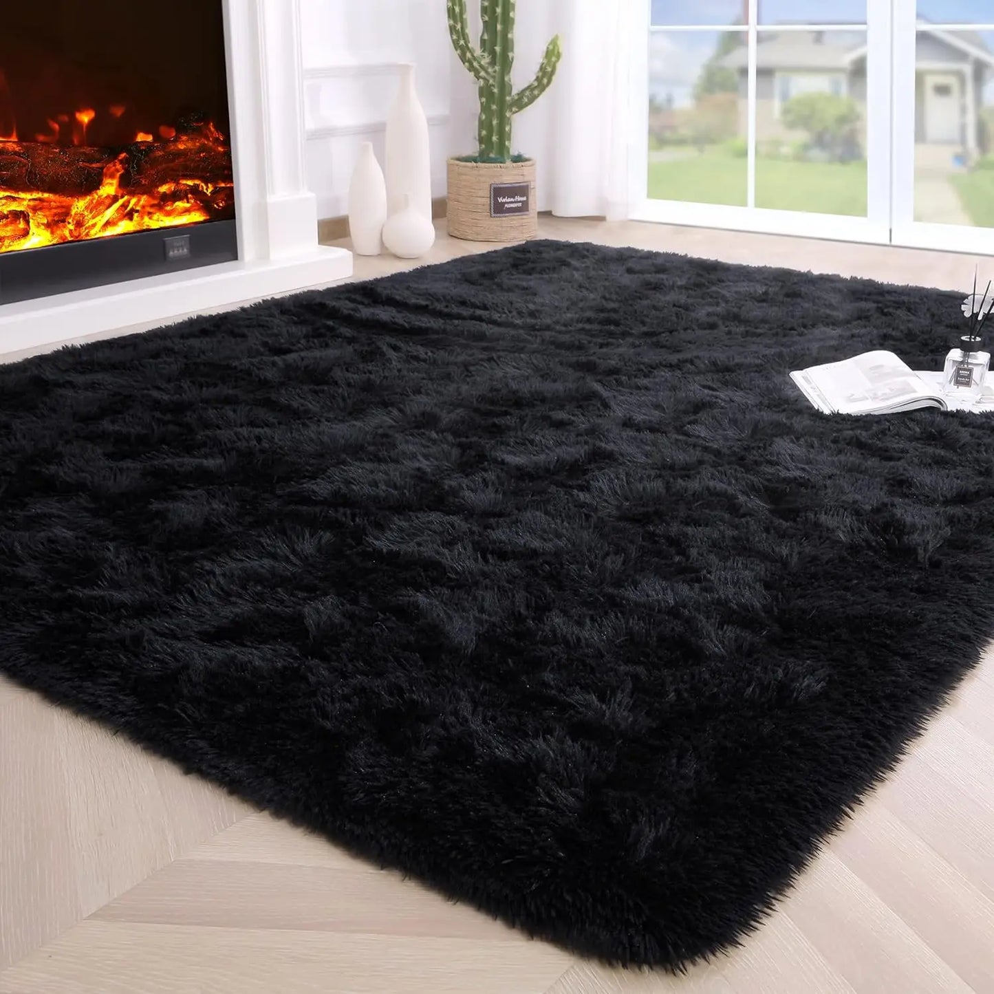 Aubusson Fluffy Rugs For Living Room And Bedroom Decor