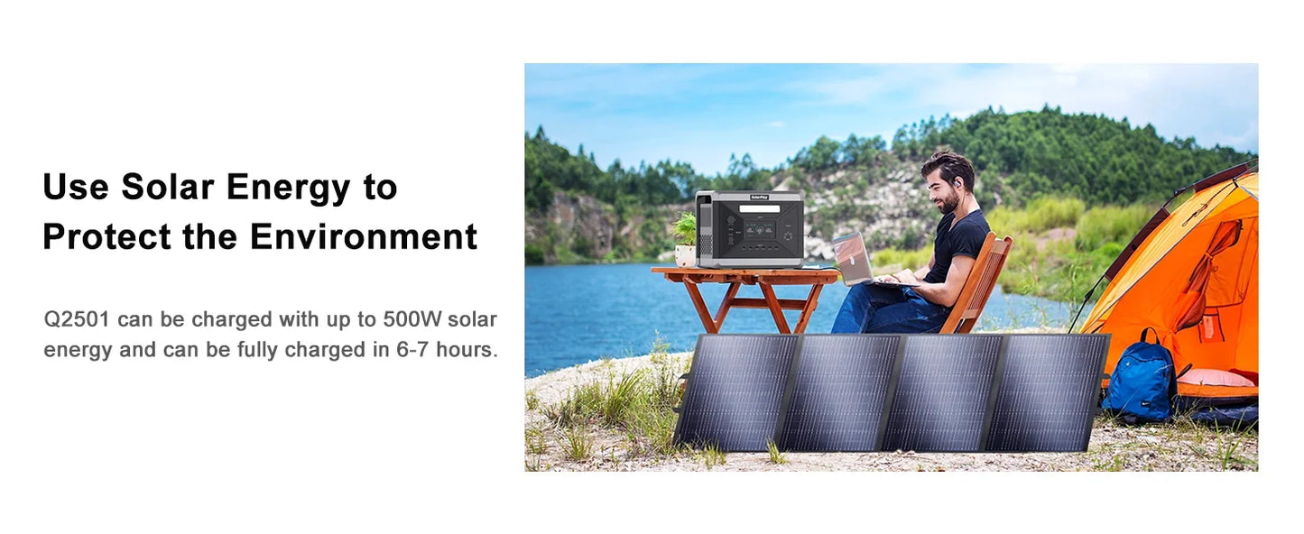 SOLARPLAY Q2501 Portable Power Station 2160Wh LiFePO4 Battery