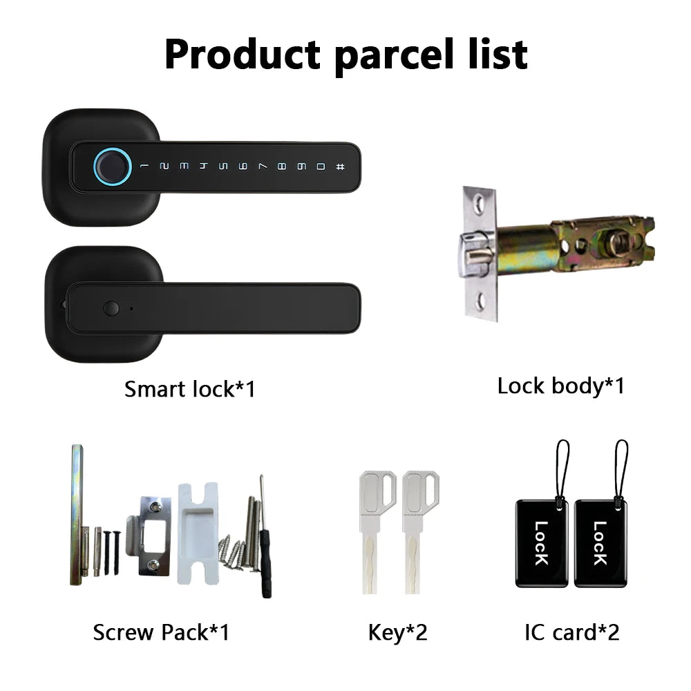 RAYKUBE M6 Tuya Bluetooth Fingerprint Door Lock With Keypad
