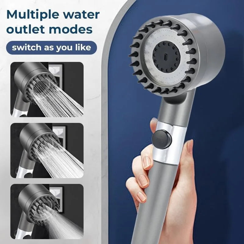 High Pressure Shower Head Handheld With 3 Spray Modes