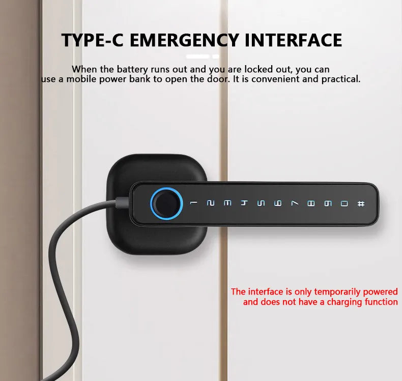 RAYKUBE M6 Tuya Bluetooth Fingerprint Door Lock With Keypad