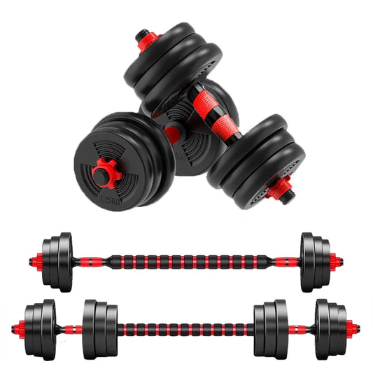 Adjustable Dumbbell Barbell Set With Anti Slip Grip Home Gym