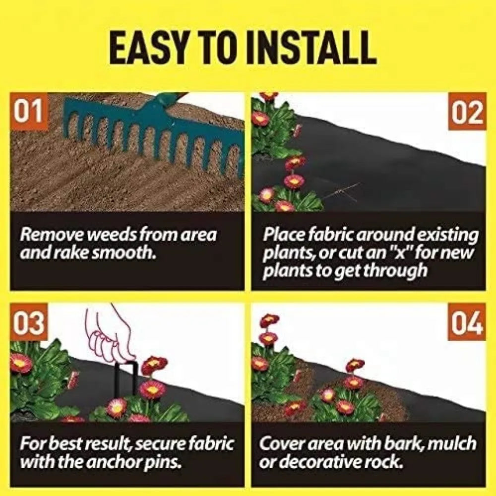 Origin Landscape Fabric Weed Barrier for Garden Beds