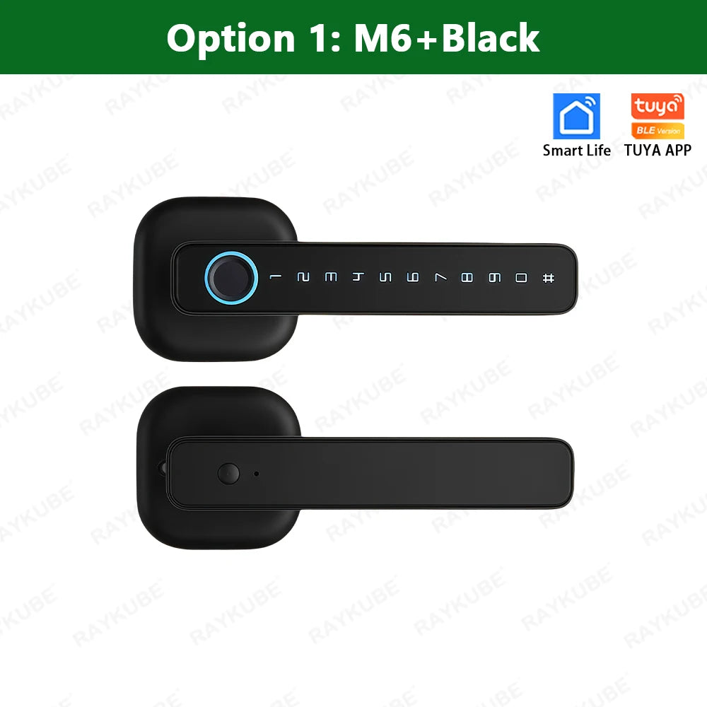RAYKUBE M6 Tuya Bluetooth Fingerprint Door Lock With Keypad
