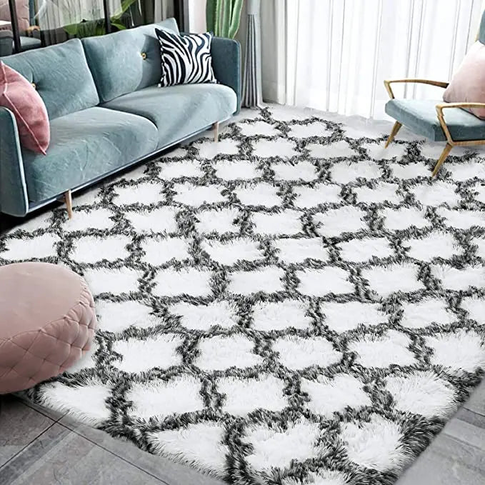 Design Large Shag Area Rug For Bedroom Living Room Decor