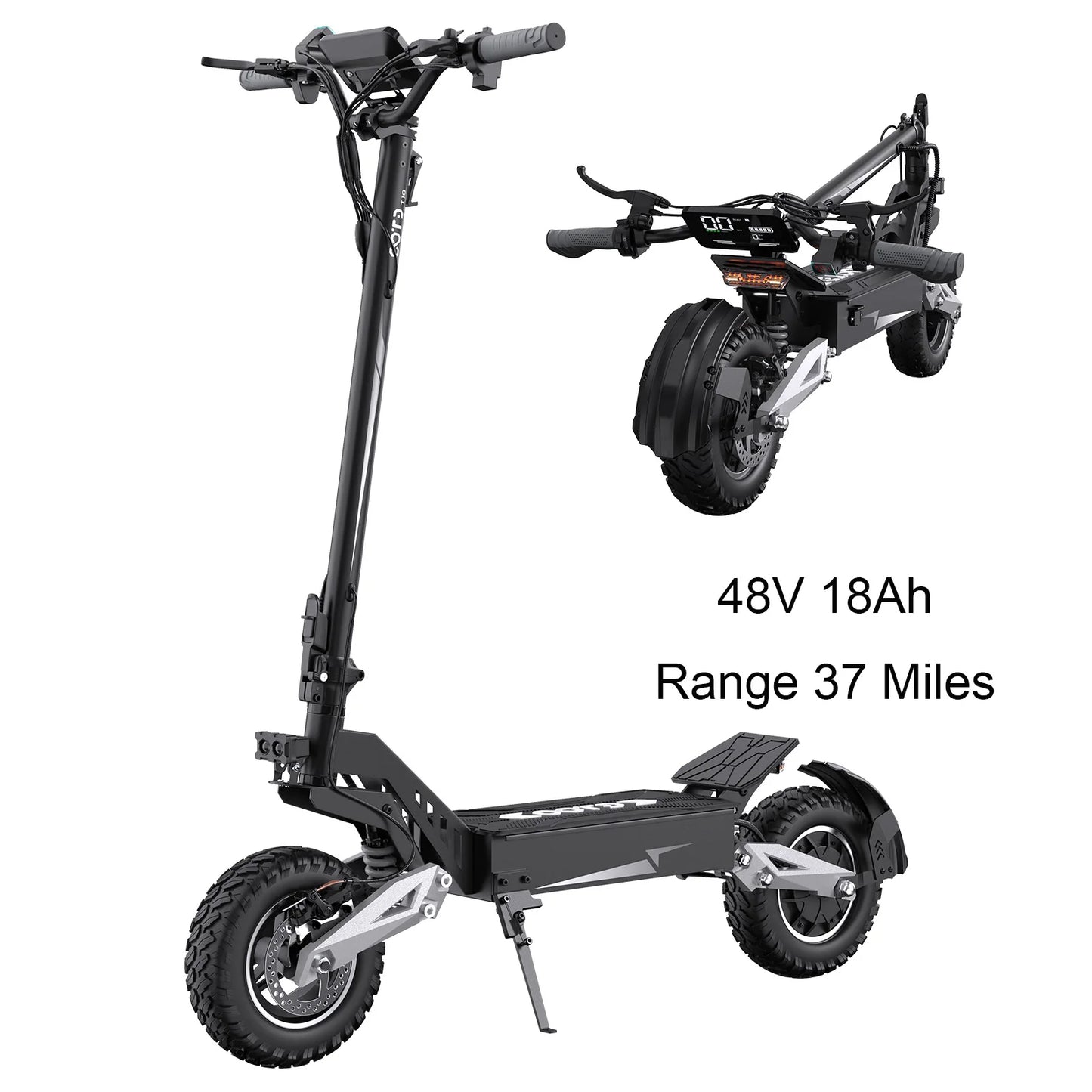 OOTD T10 900W Electric Scooter 48V Battery Foldable Off Road