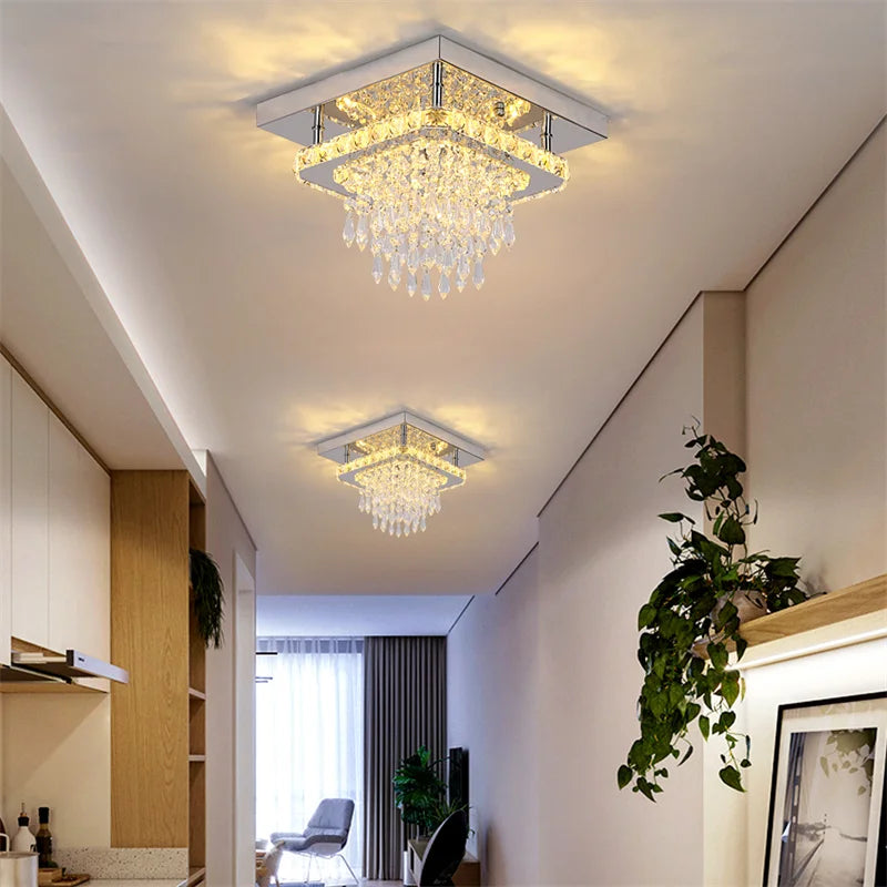 VETRULUS Modern K9 LED Crystal Ceiling Lamp Chandelier Pendant Smart