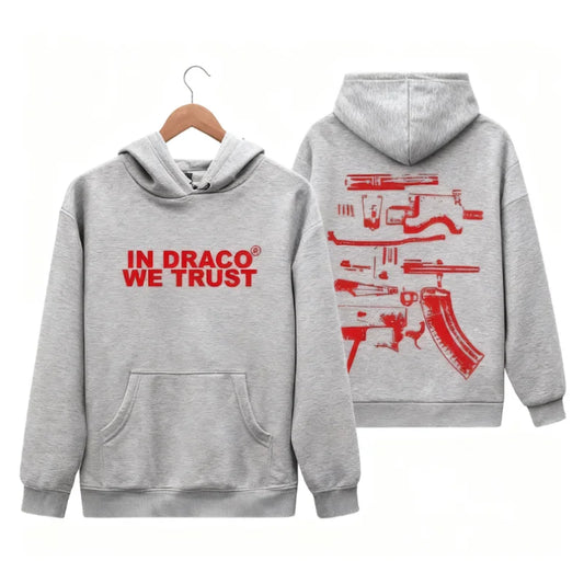 In Draco We Trust Hoodie Unisex Pullover 100 Percent Cotton