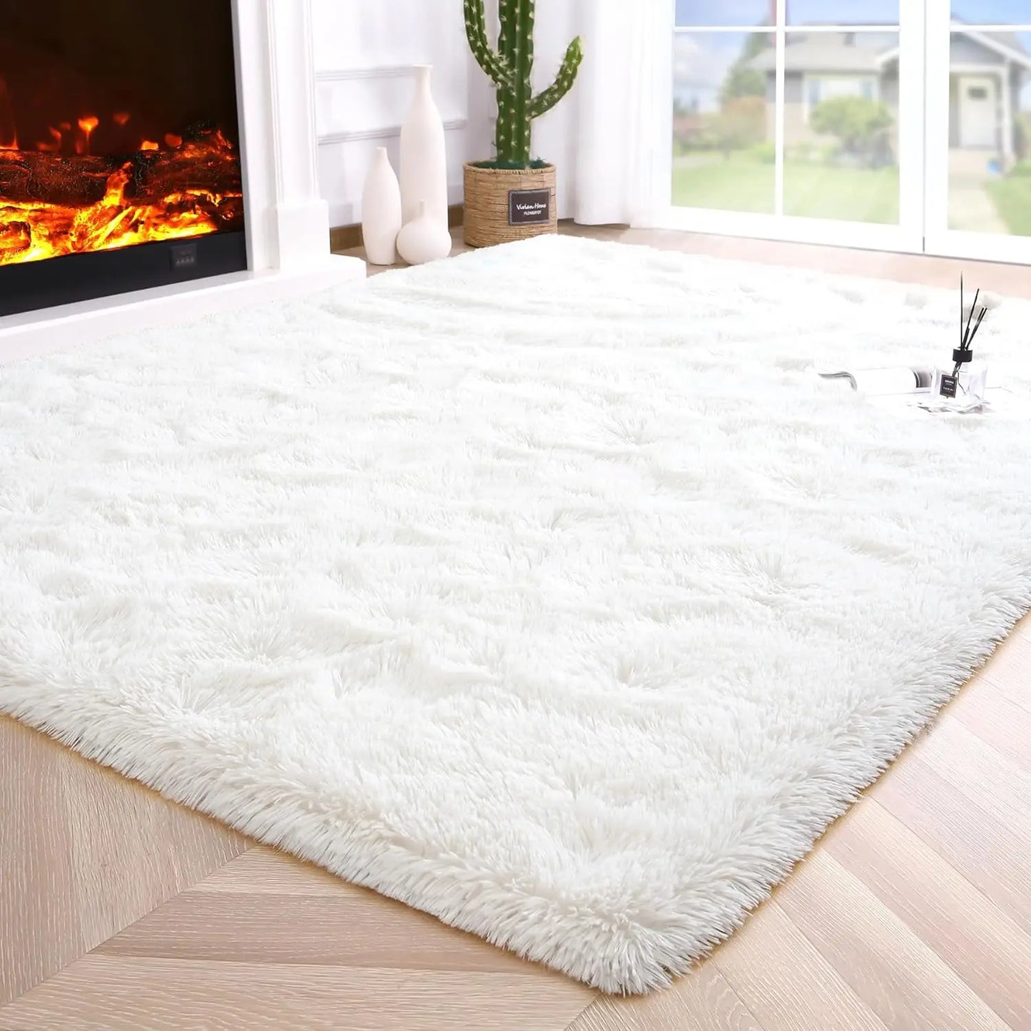 Aubusson Fluffy Rugs For Living Room And Bedroom Decor