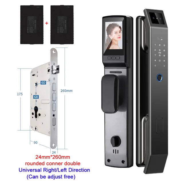 YKESDL 3D Face Recognition Door Lock With Camera Fingerprint Biometric
