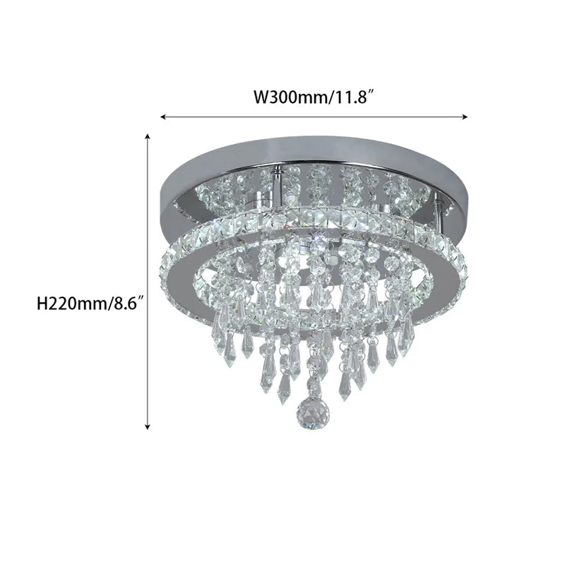 VETRULUS Modern K9 LED Crystal Ceiling Lamp Chandelier Pendant Smart