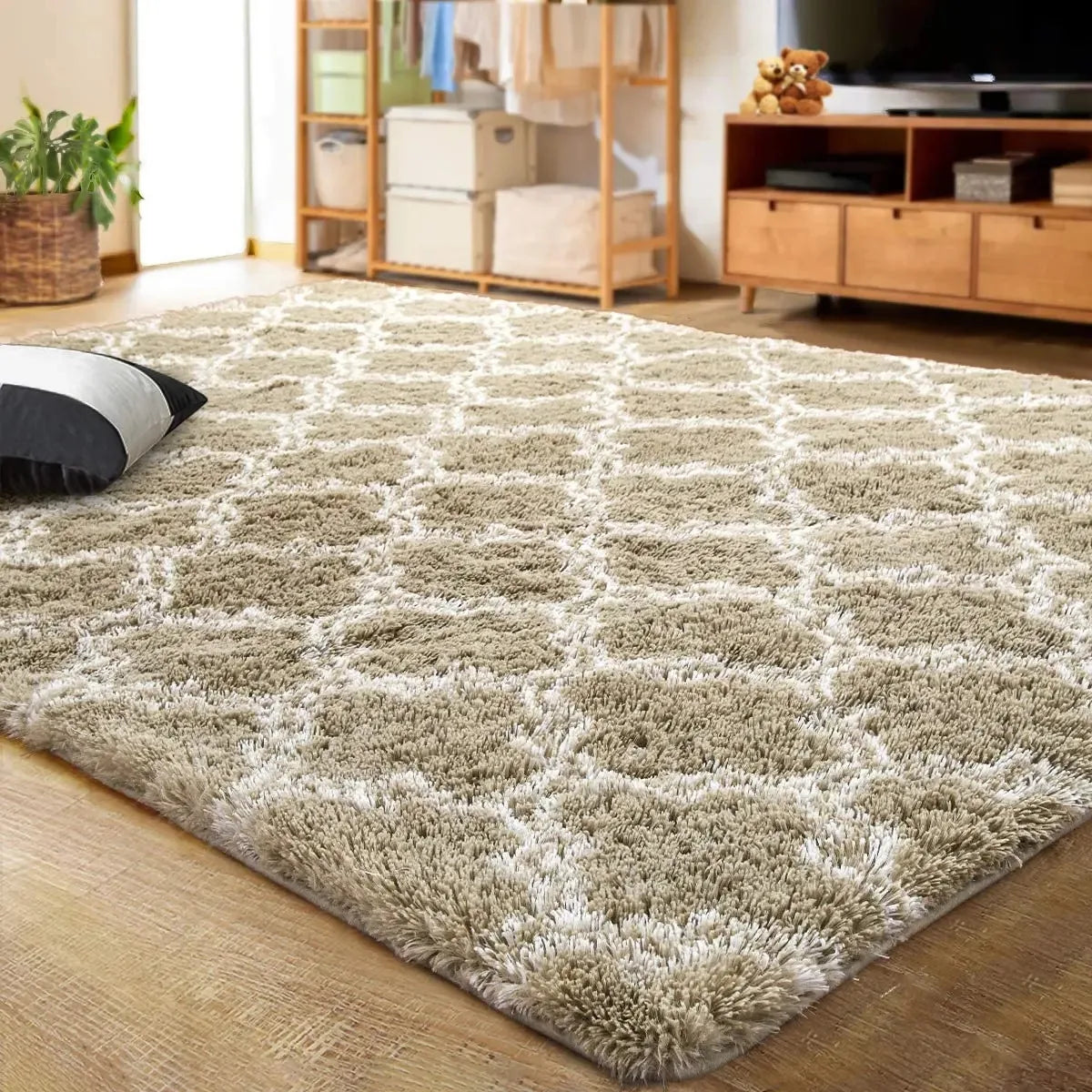 Design Large Shag Area Rug For Bedroom Living Room Decor