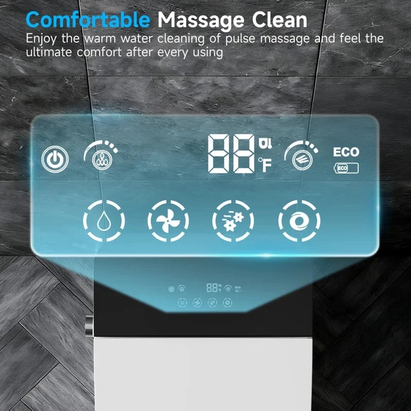 Smart Toilet Tankless Bidet Wash Auto Open Lid Heated Seat