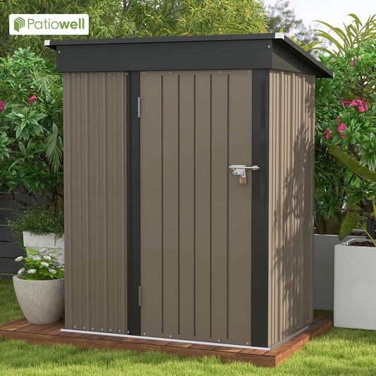Victone Outdoor Storage Shed With Sloping Roof Lockable Door