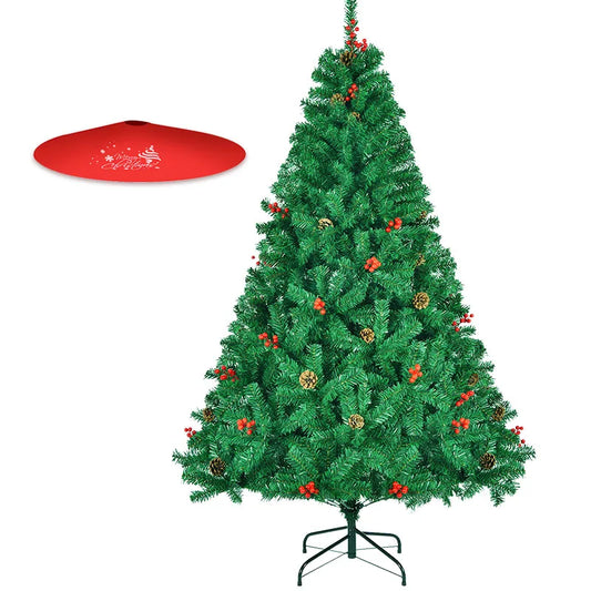 Classic Pine Christmas Tree With Metal Hinges And Branches