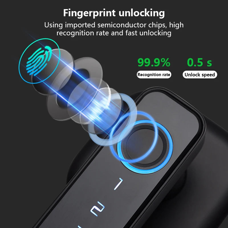 RAYKUBE M6 Tuya Bluetooth Fingerprint Door Lock With Keypad