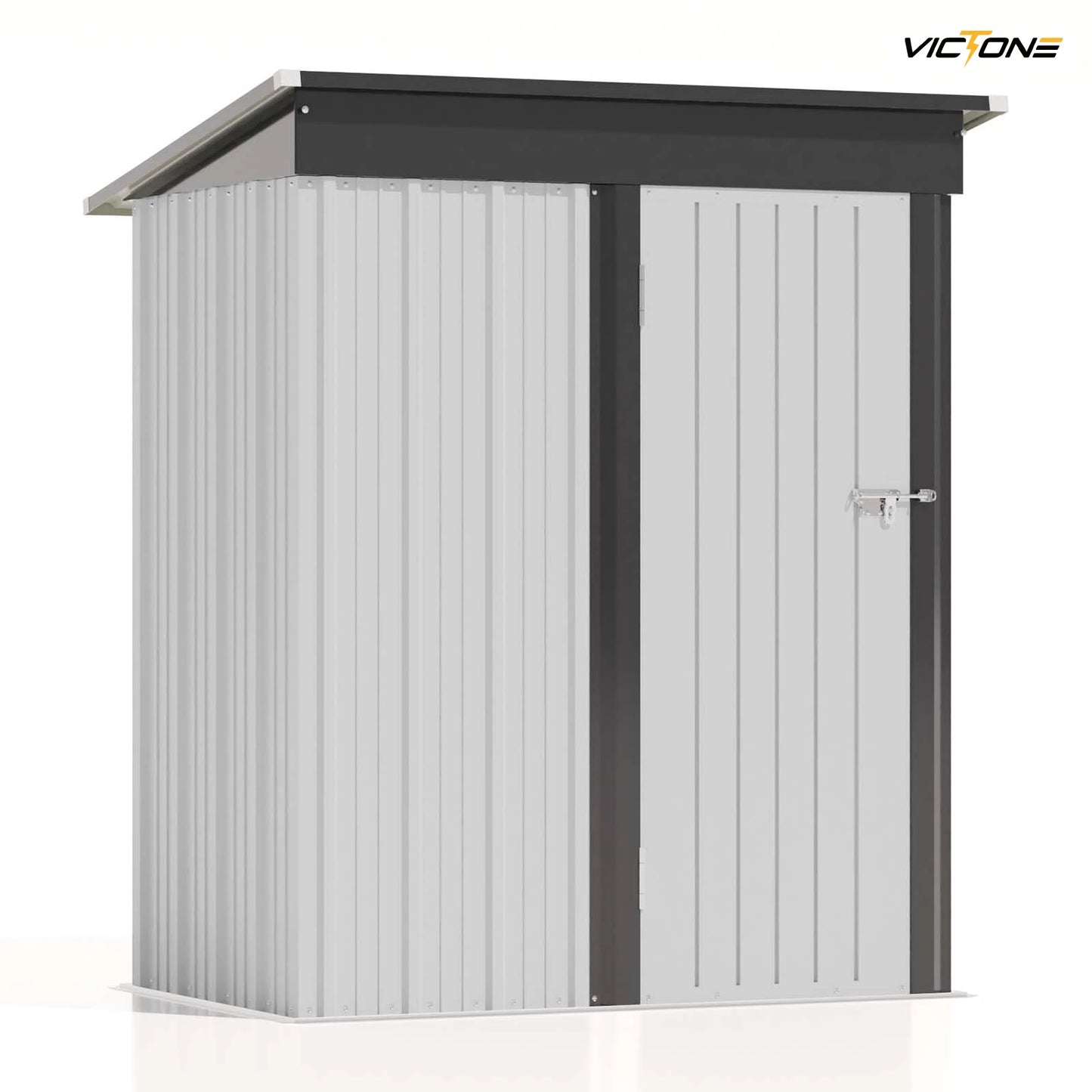 Victone Outdoor Storage Shed With Sloping Roof Lockable Door