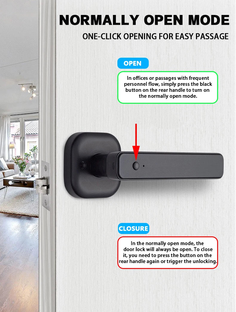 RAYKUBE M6 Tuya Bluetooth Fingerprint Door Lock With Keypad
