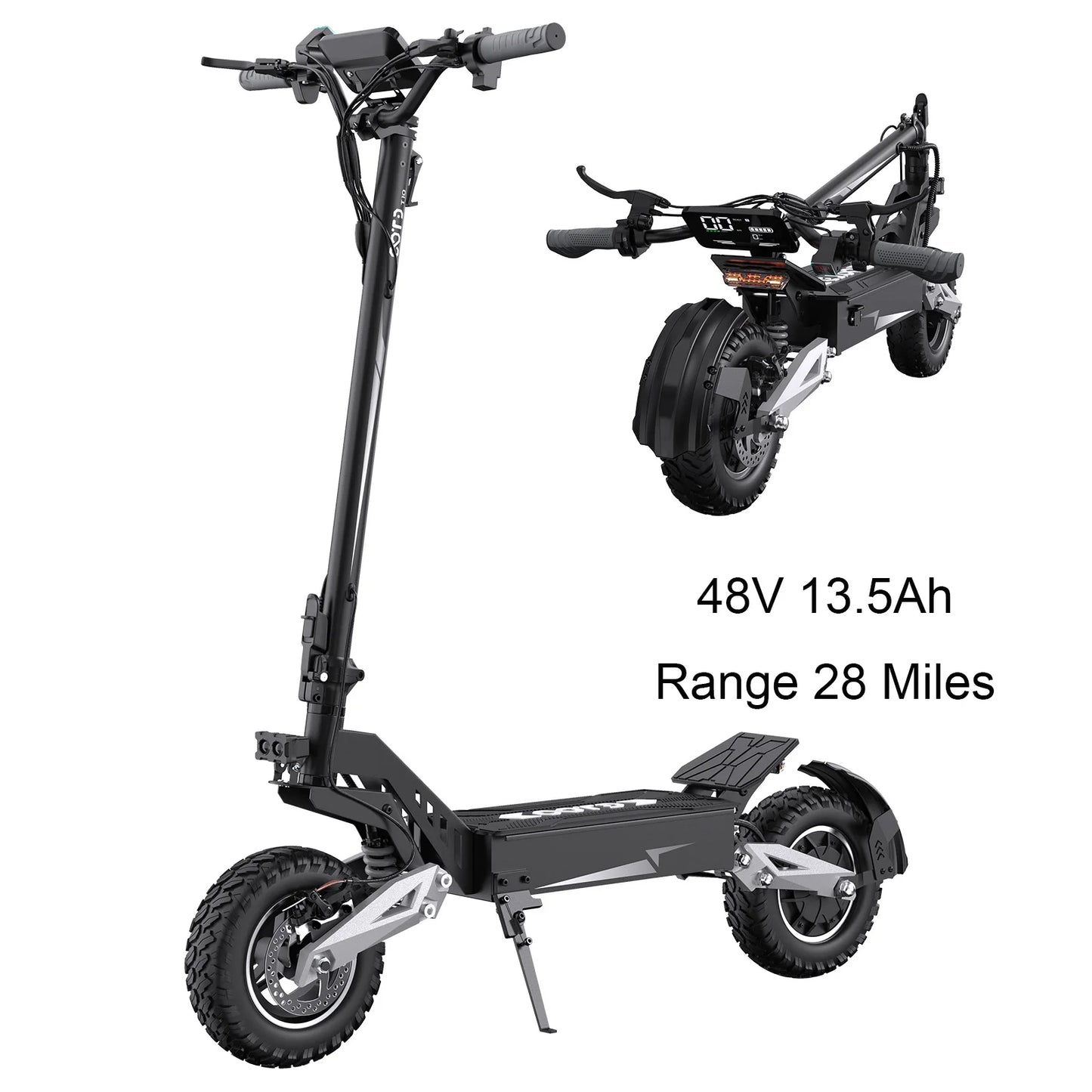 OOTD T10 900W Electric Scooter 48V Battery Foldable Off Road
